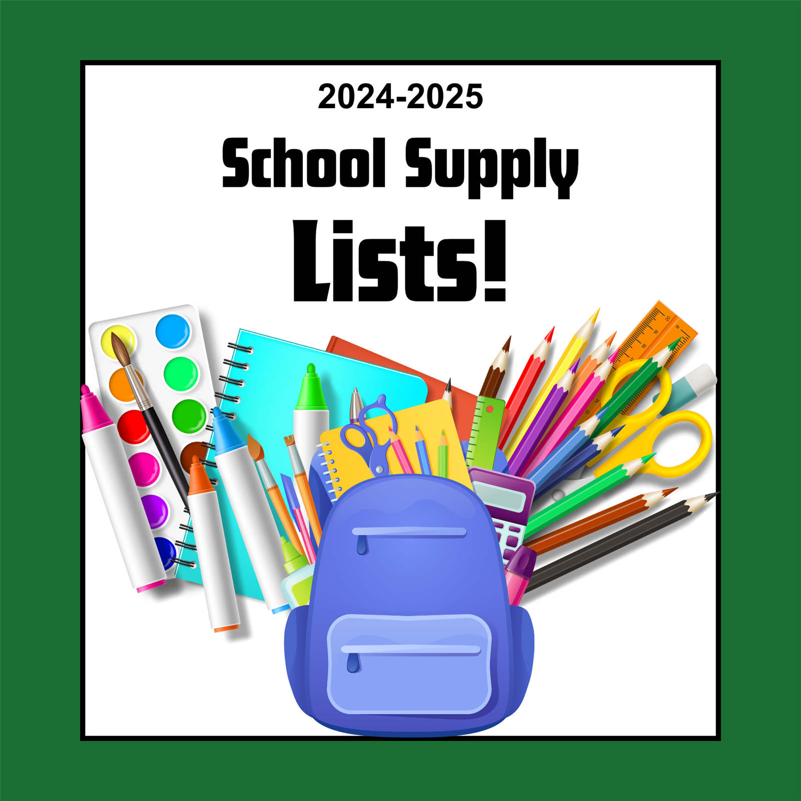  School Supply Lists